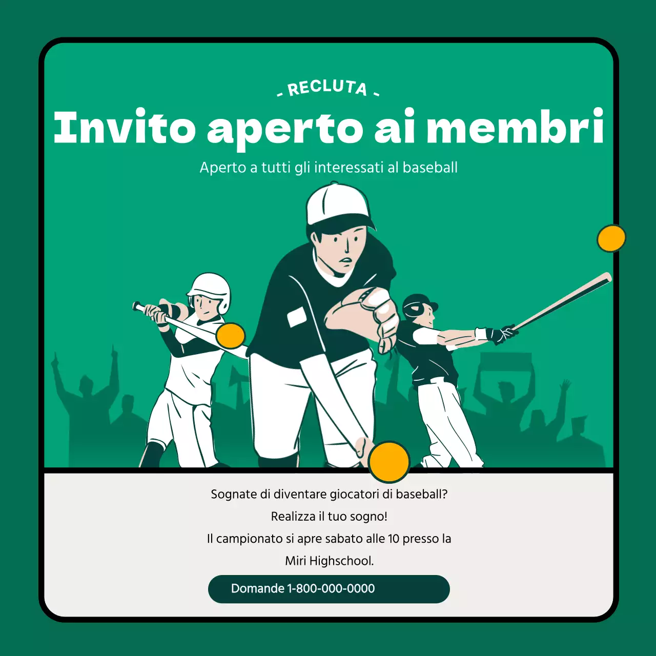 Informazioni sul baseball moderno beige-turchese