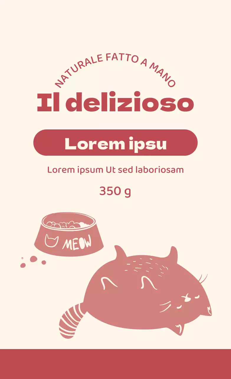 Etichette illustrate rosse per i dolcetti fatti in casa