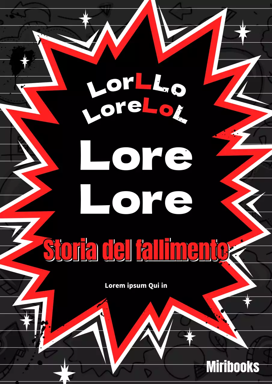 Poster rock nero e rosso concetto di libro di auto-aiuto dei fallimenti