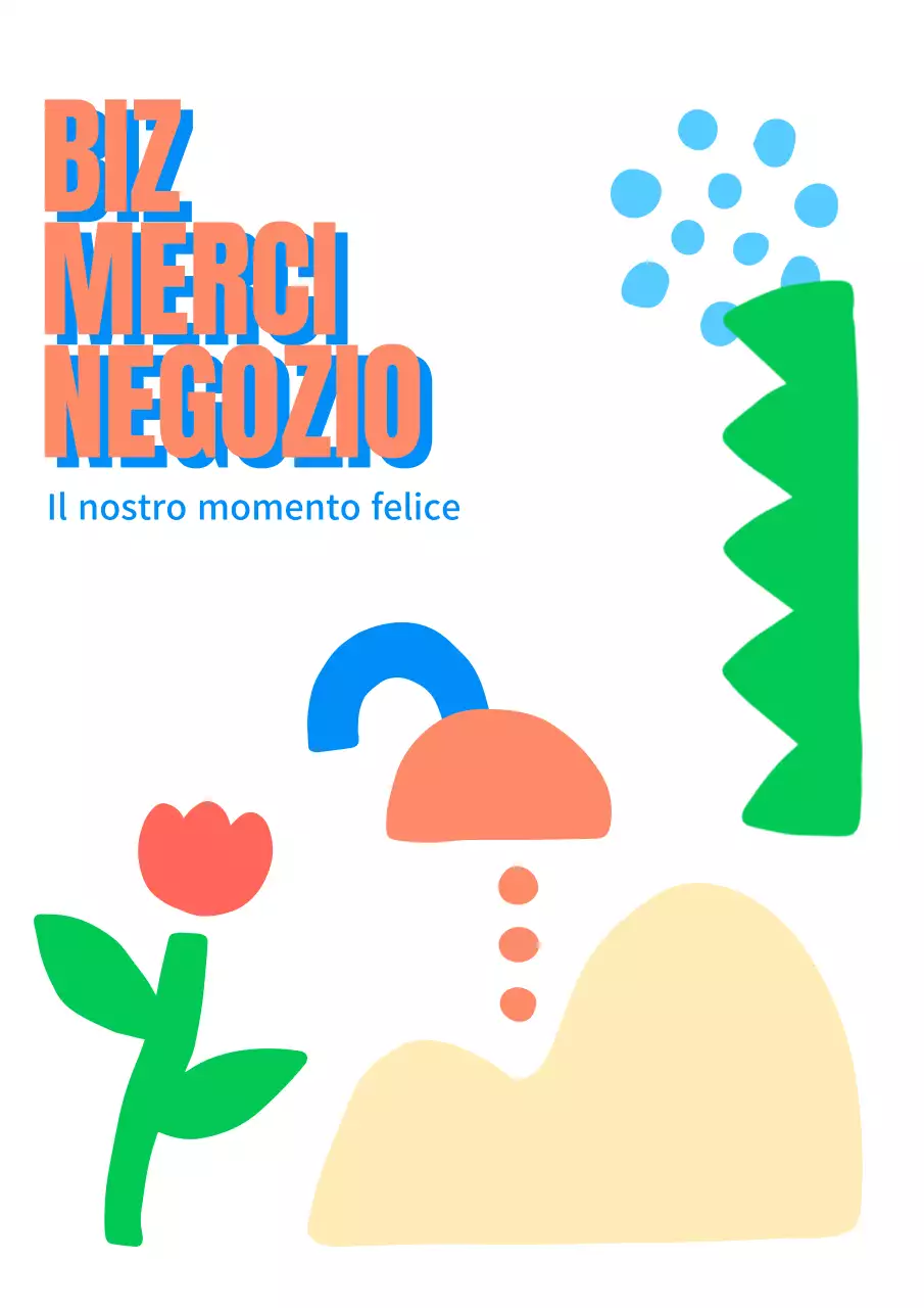 Adesivi per interni di negozi di merci con un simpatico concetto disegnato a mano