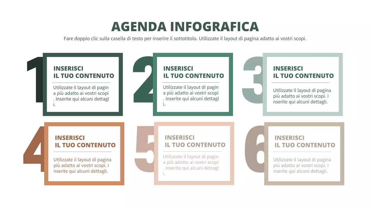 Un semplice diagramma numerico dell'Agenda verde e marrone