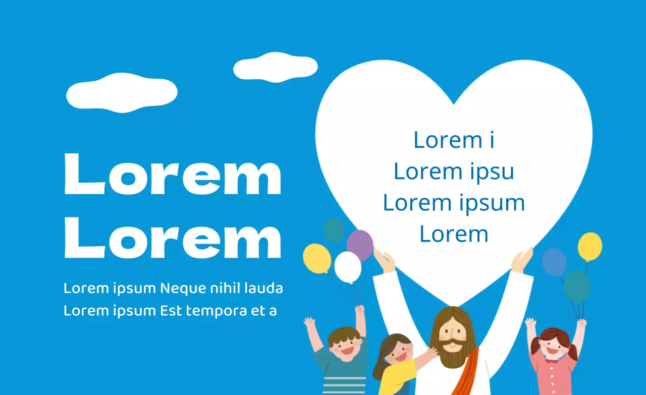 Illustrazione di carattere azzurro chiesa