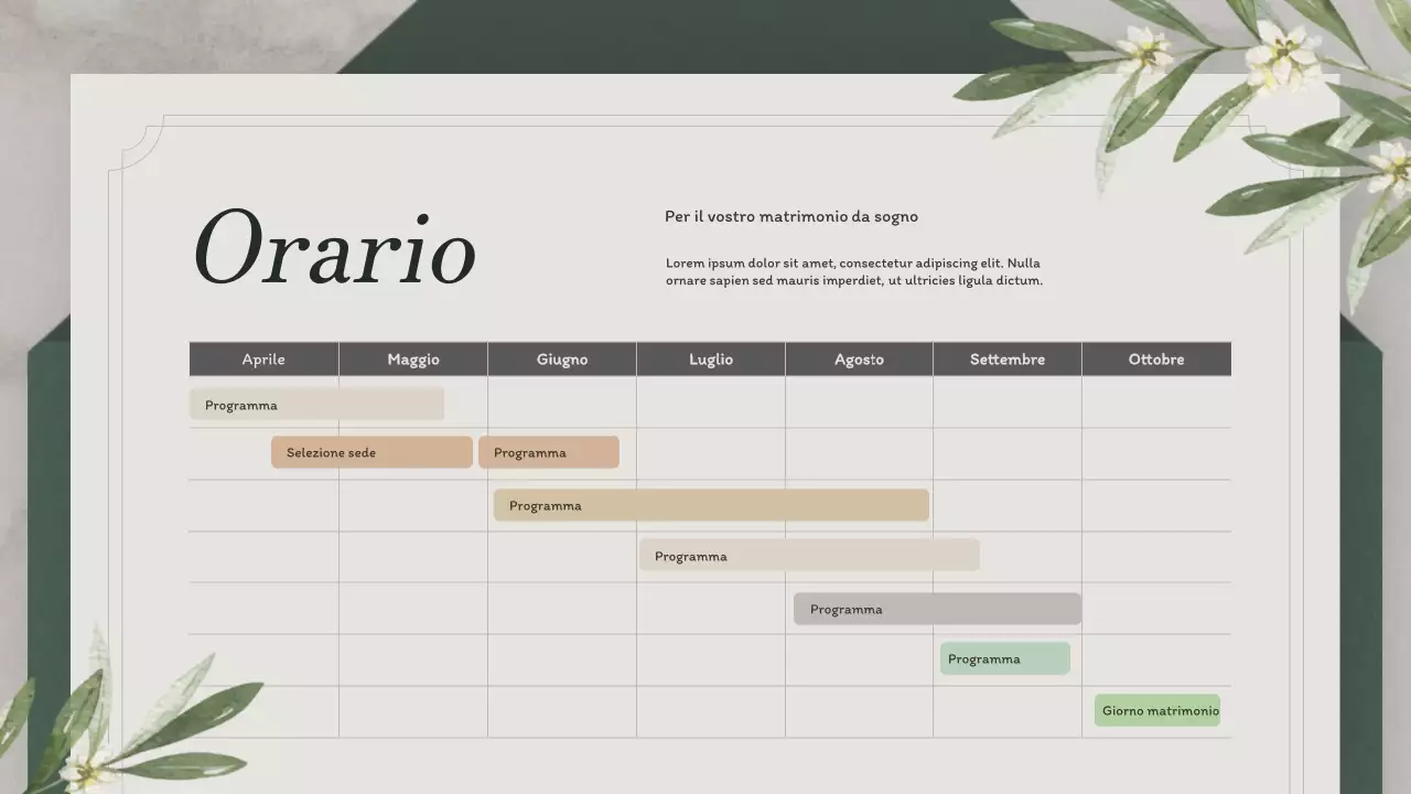 Pianificazione del matrimonio con un concetto di invito ecologico