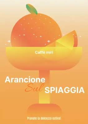 Serie di marketing promozionale del caffè con illustrazioni di frutta