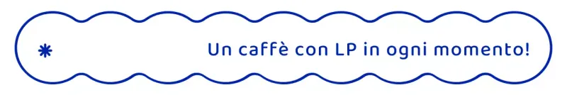 Forme semplici e pulite di nuvole in blu marino abbinate a un testo emozionale per un caffè elegante
