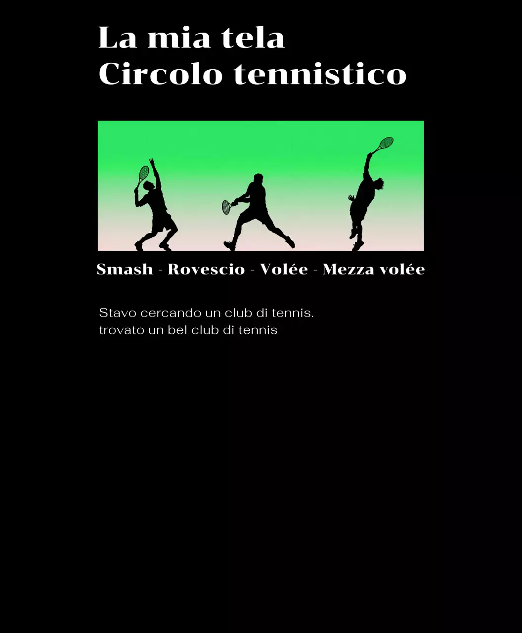 Club di tennis con gradienti e concetti di movimento del tennis
