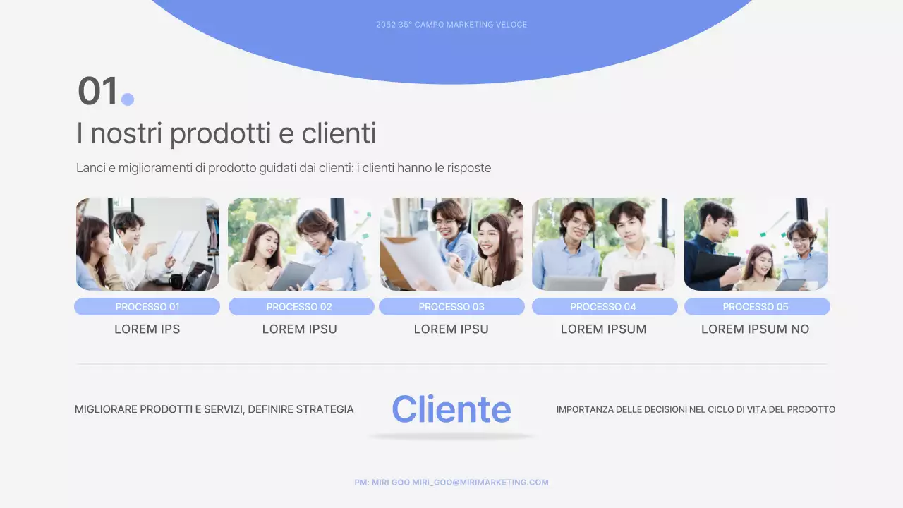 Materiale per interviste a tema forme stereoscopiche 3D blu e bianche