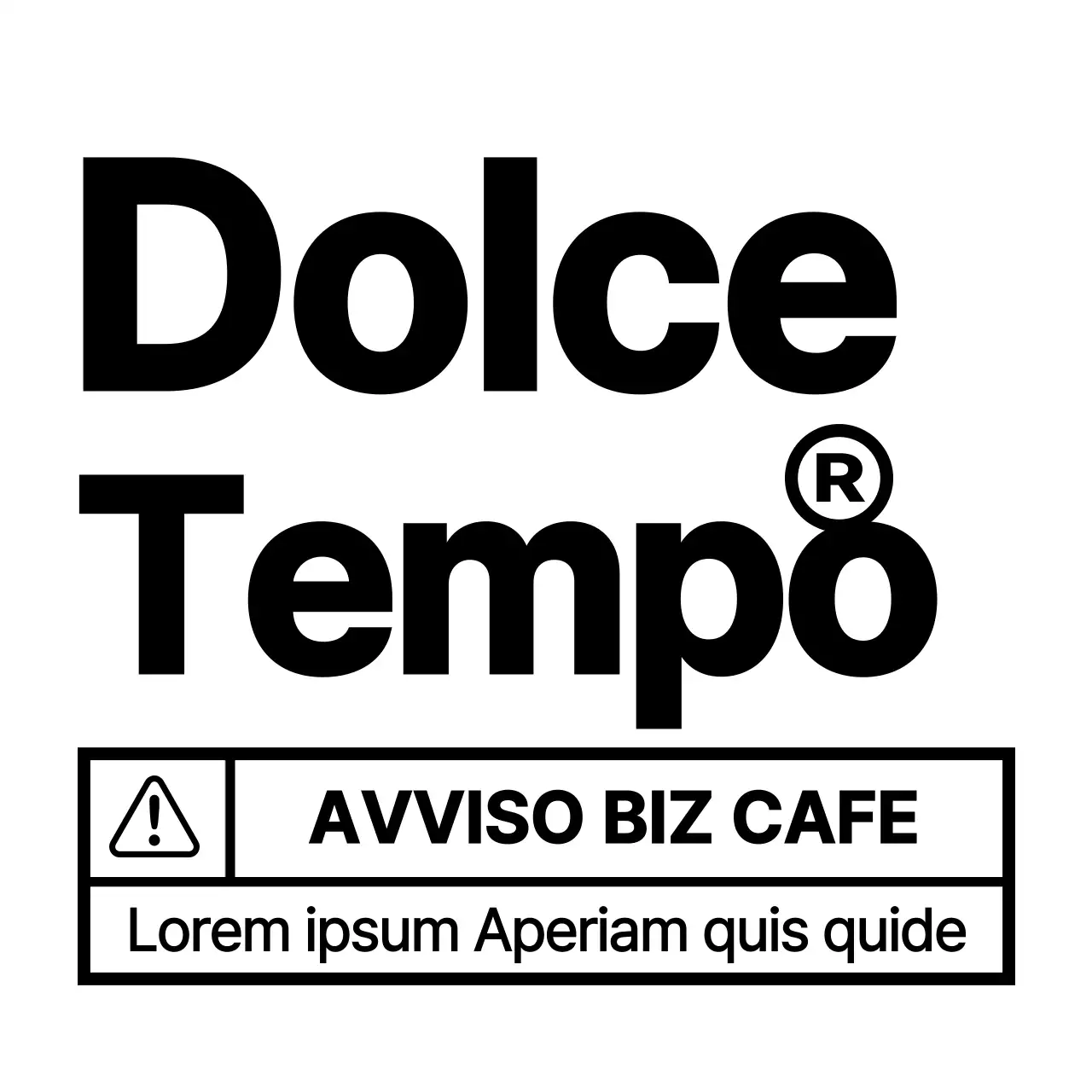 Caffè semplice e pulito in stile corriere adesivo in nero