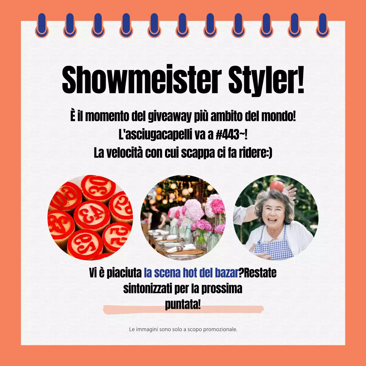 Rapporto sul bazar arancione e blu