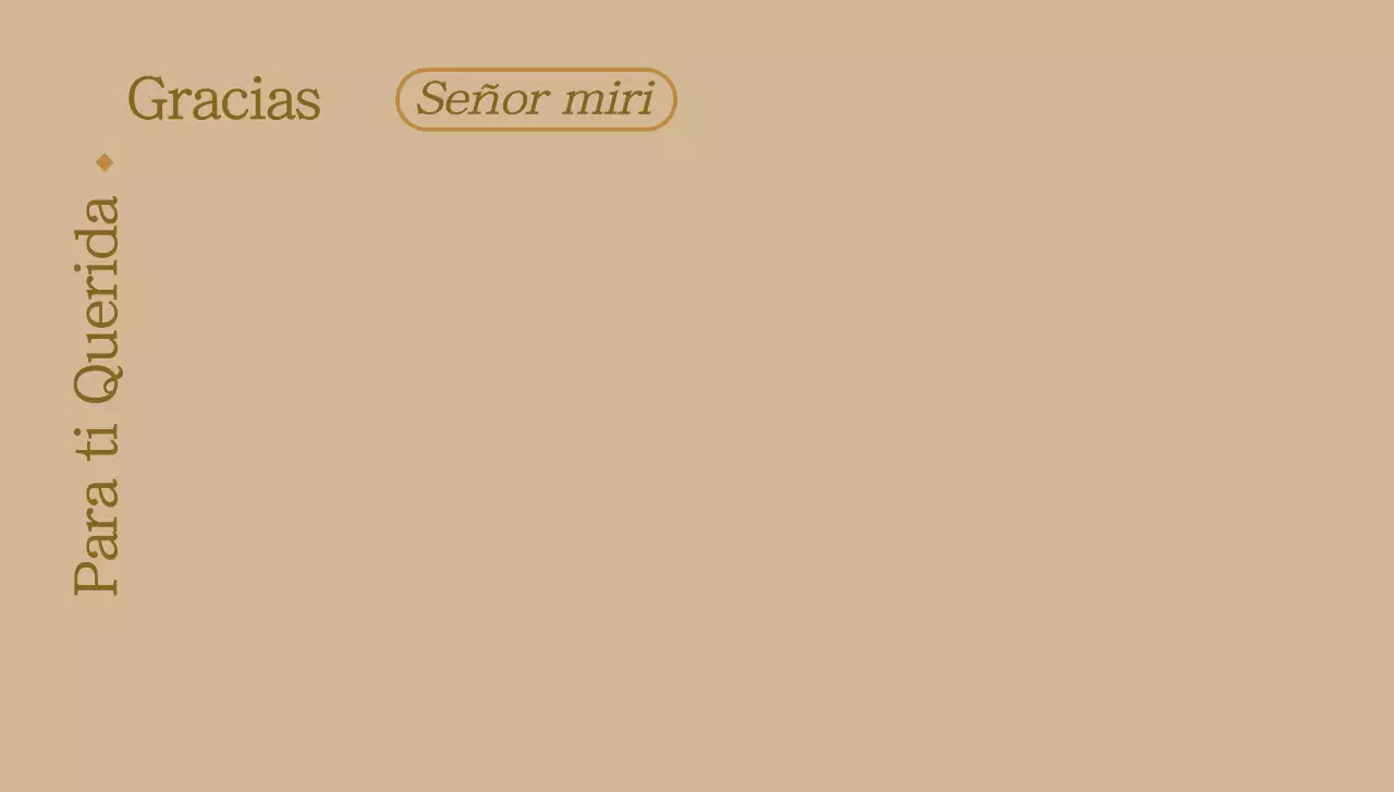 Un diseño sencillo, beige, con texto y un concepto simple de gratitud.