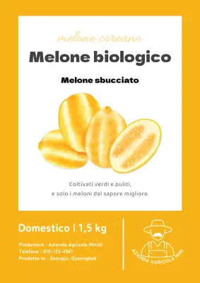Promuovere i meloni semplici di fattoria in giallo