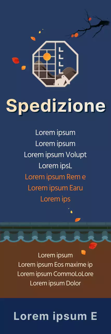 Lettera di consegna per il Giorno del Ringraziamento in una combinazione di colori navy
