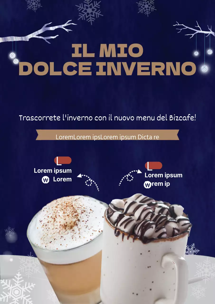 Inverno Concept Café Menu bevande