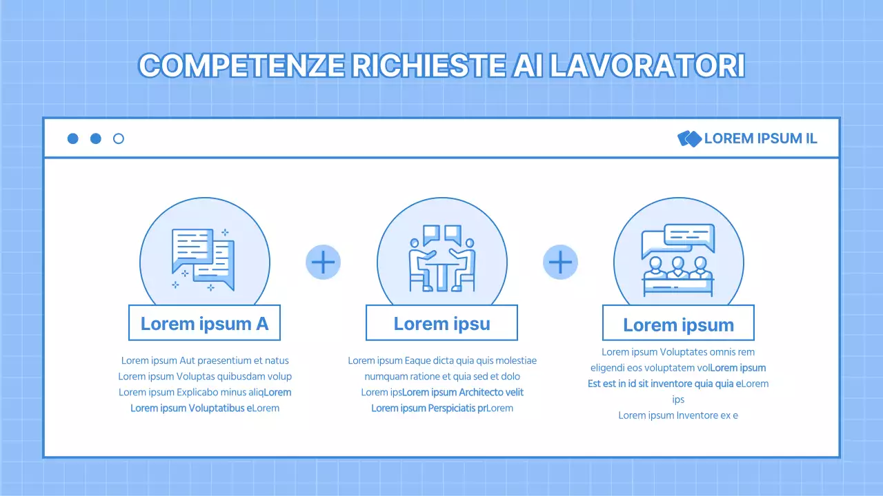 Presentazione del tutoraggio del lavoro in azzurro