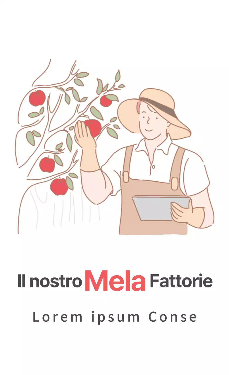 Etichetta illustrata bianca per azienda agricola