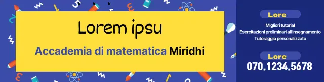 Modello di illustrazione di una finestra blu che promuove una scuola di matematica