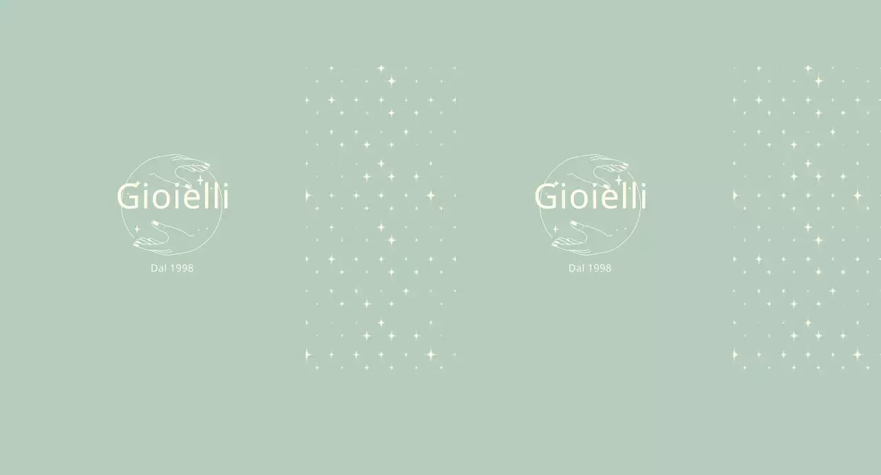 Gioielli illustrati dalle linee pulite blu