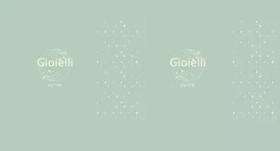 Gioielli illustrati dalle linee pulite blu