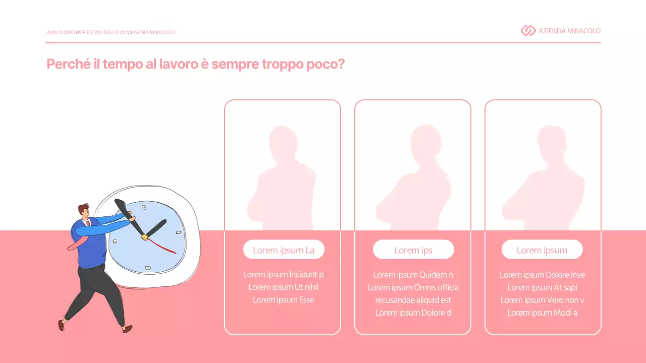 Presentazione delle abilità di gestione del tempo di Pinkerton Formazione sul posto di lavoro Calendario della produttività sul posto di lavoro