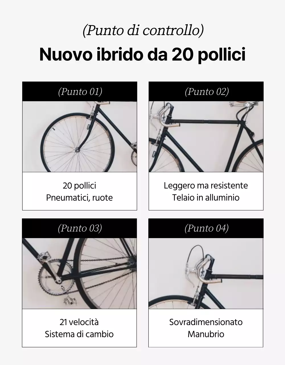 Evento ciclistico con sfondo grigio e linee pulite