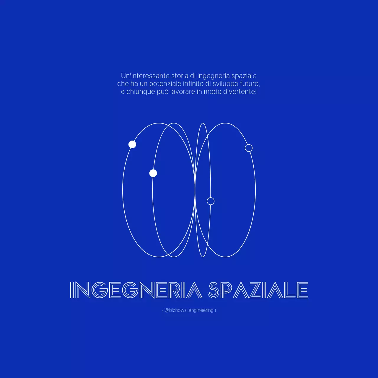 Concetto ingegneristico semplice e pulito in un nitido blu navy e bianco