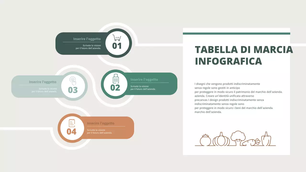 Tabella di marcia in verde e marrone Diagramma della tabella di marcia
