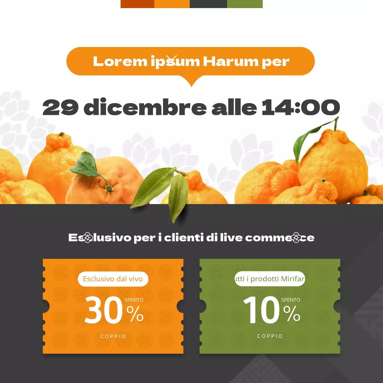 Arancione tradizionale concetto di vacanza Hallabong tema set regalo