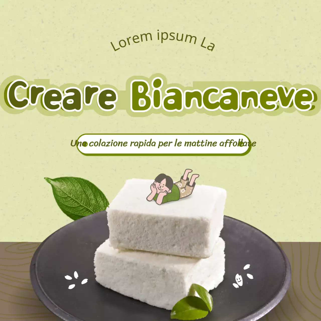 Verde chiaro Tema bianco neve con un concetto pulito e rustico