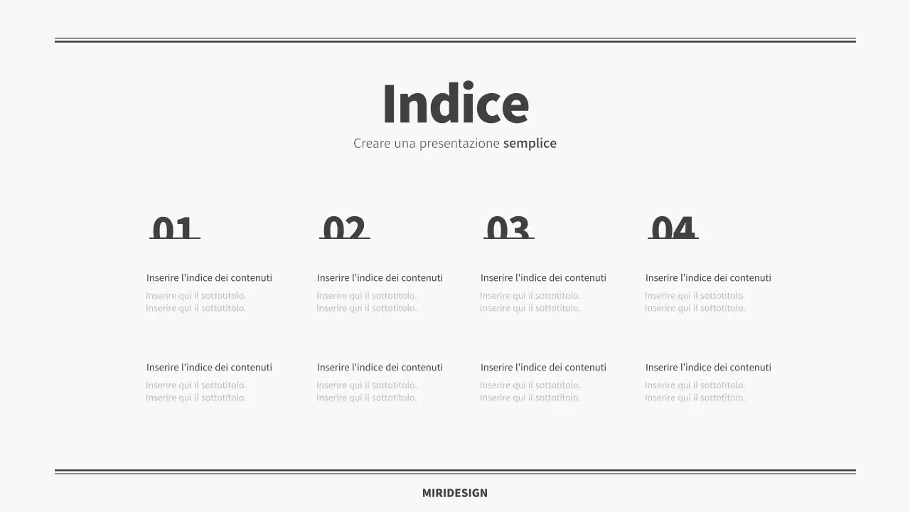 Modello di presentazione semplice e grigio