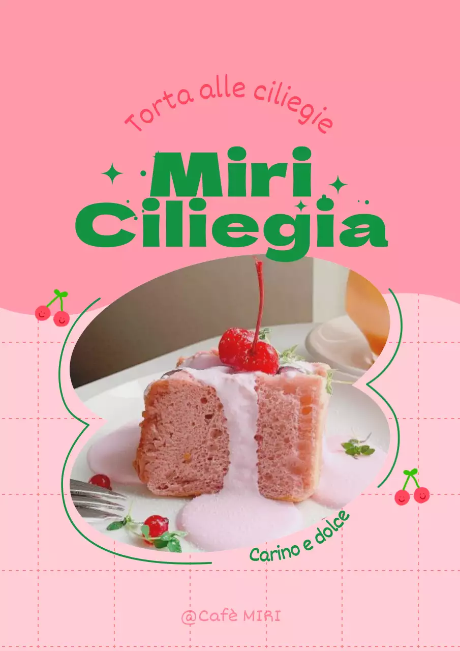 Promuovete il menu del vostro caffè con una simpatica cornice rosa e verde