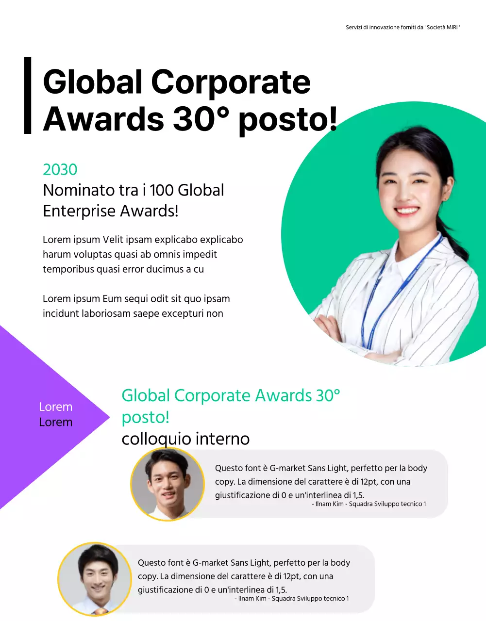 Newsletter colorata sulla cultura aziendale