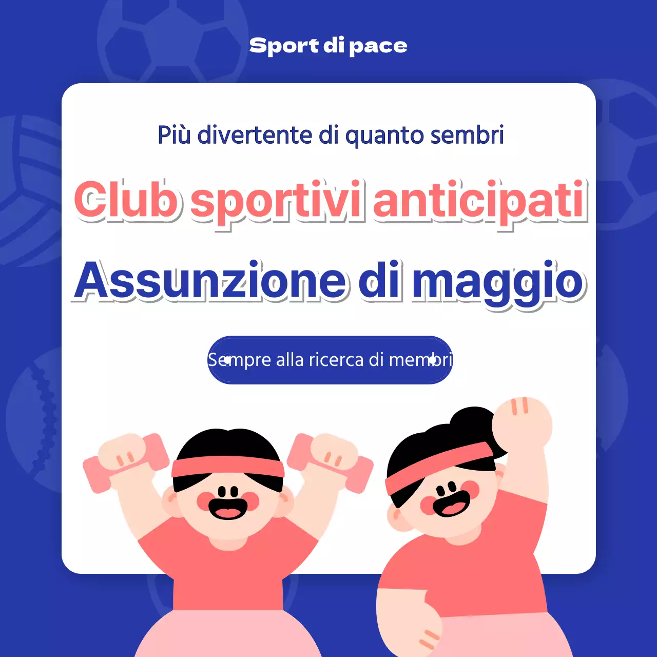 Promuovere i club sportivi di base in blu e rosa