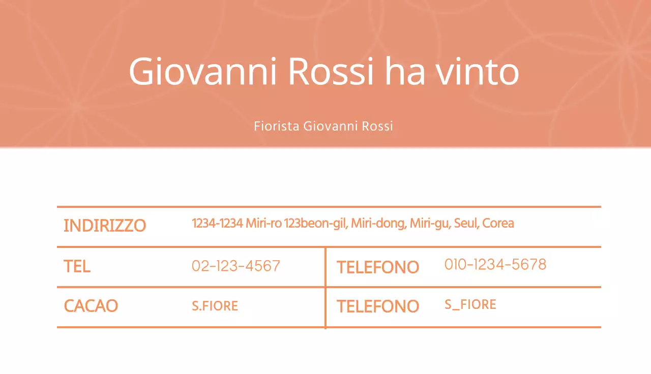 Biglietti da visita per fioristi