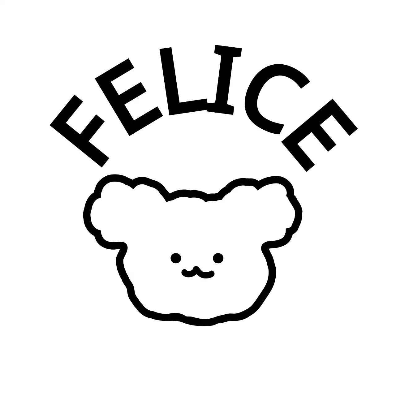 Semplice illustrazione a linee nere di vari oggetti e animali