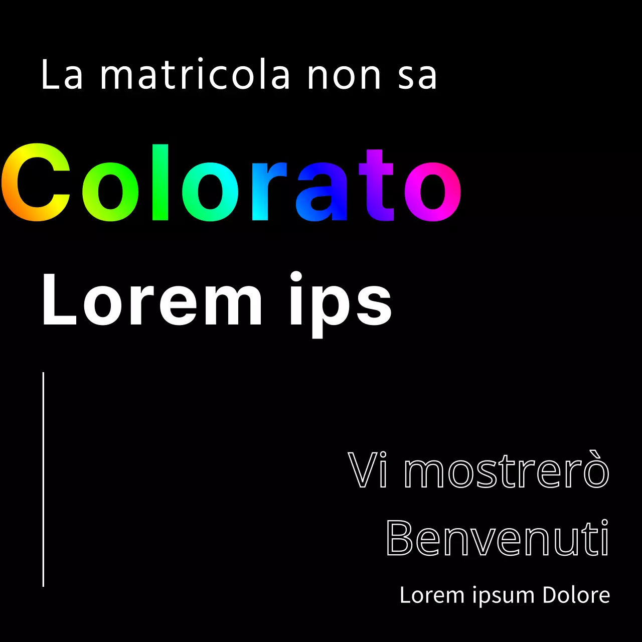 Accogliete i nuovi studenti con un design nero e colorato