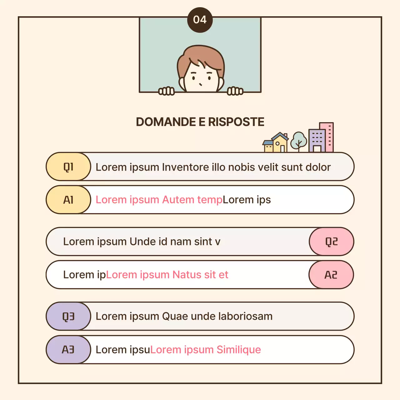 Illustrazioni in evidenza con colori pastello giallo e rosa Guida ai mutui speciali