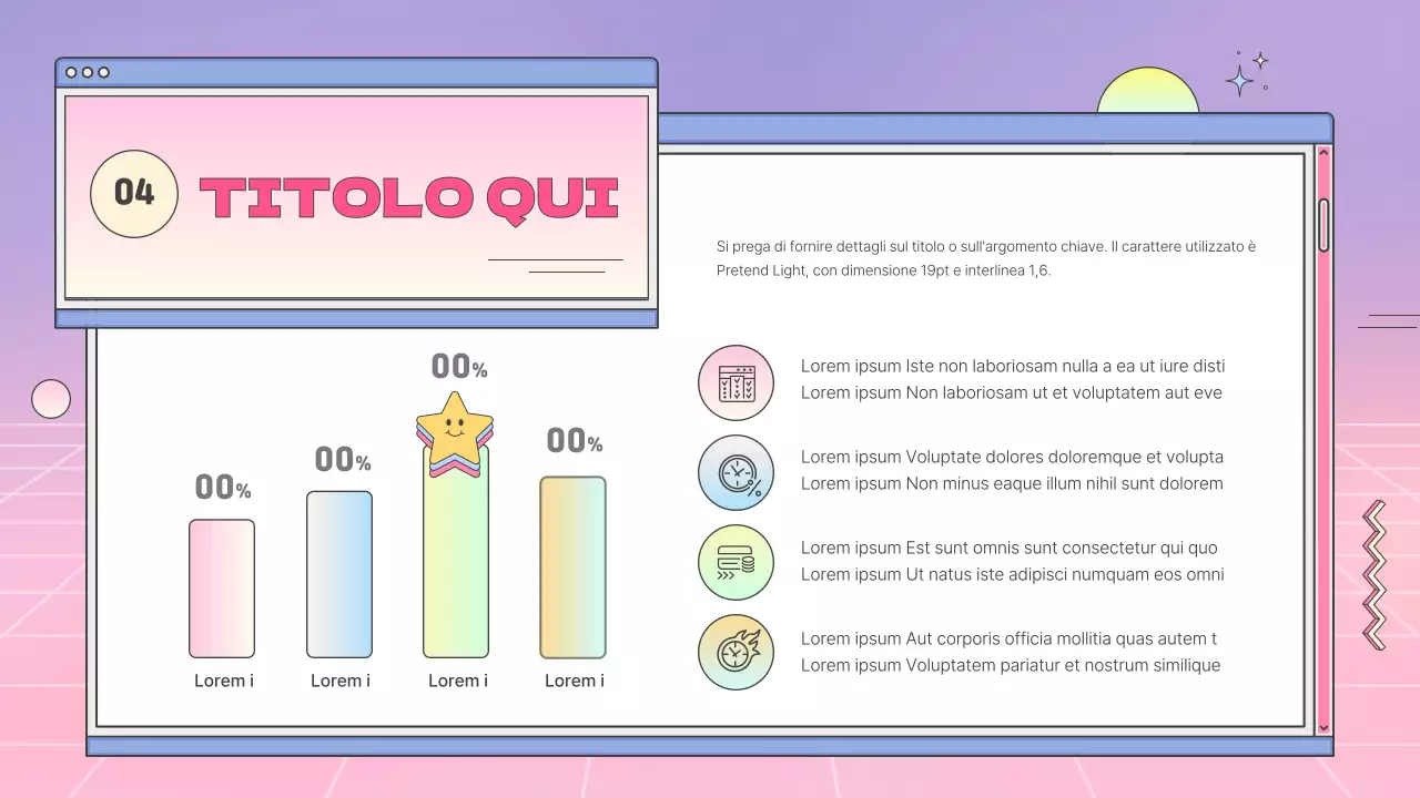 Un profilo aziendale kitsch con sfumature rosa