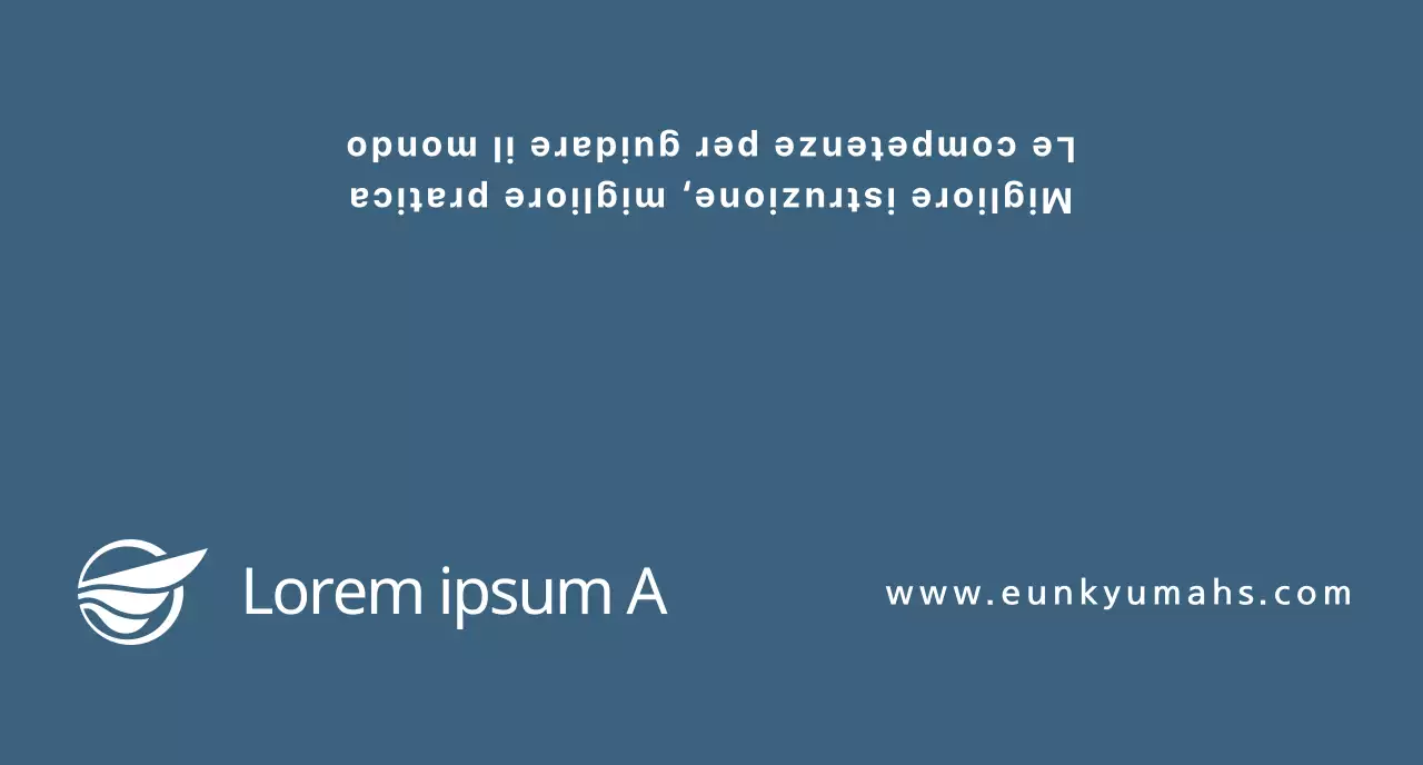 Un concetto semplice con testo blu scuro per promuovere un liceo artistico.