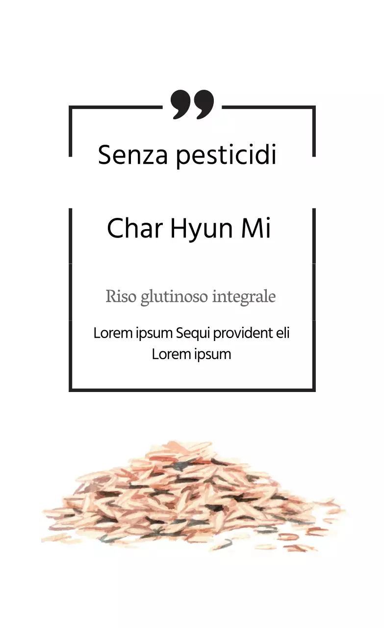 Etichetta semplice di prodotto agricolo a linea bianca