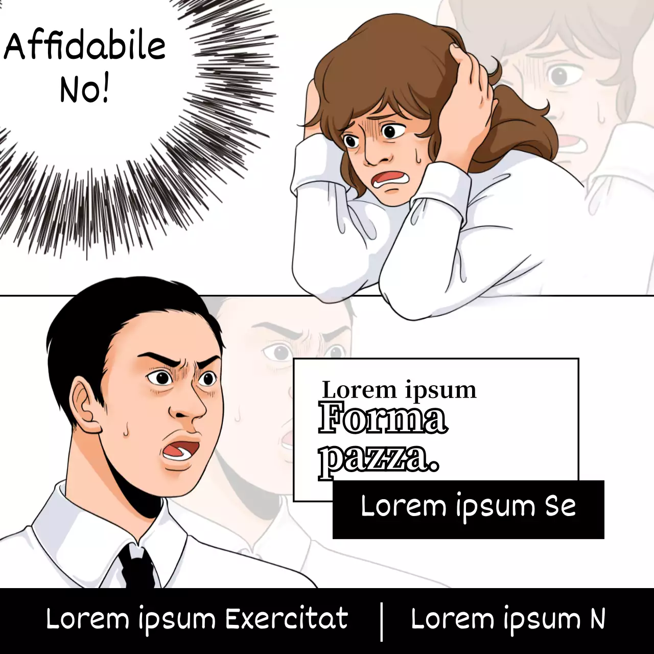 Concetto di webtoon in bianco e nero gag shopping discount event @gagshoppingdiscount