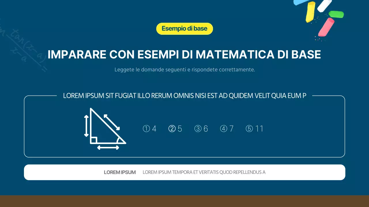 Un libro di matematica con lavagna kitsch blu marino