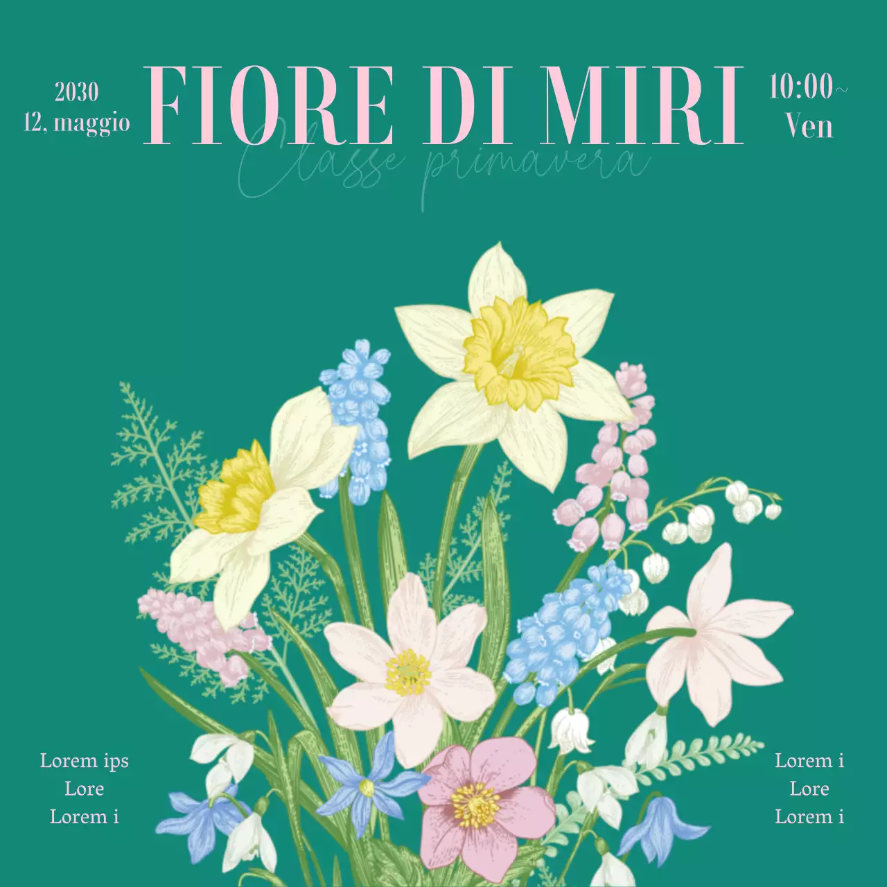 Un passo di classe floreale dai colori tenui e mentolati