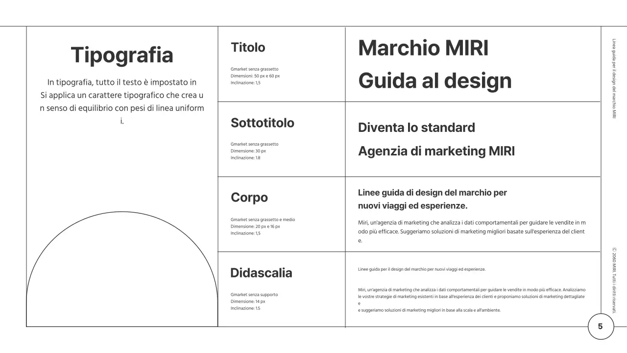 Linee guida di brand design per un modulo minimalista con linee bianche e nere