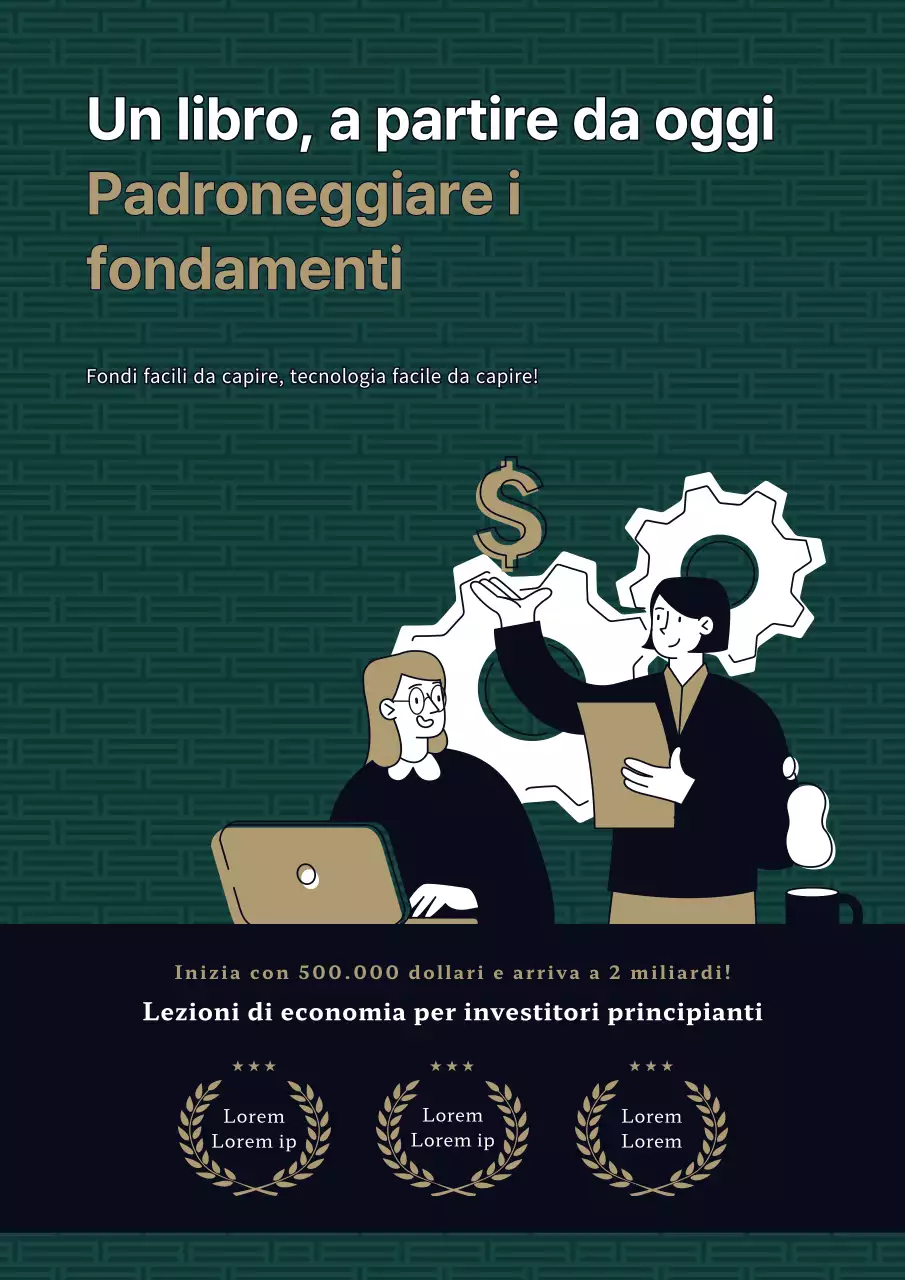 Flat professional zetech in verde e oro