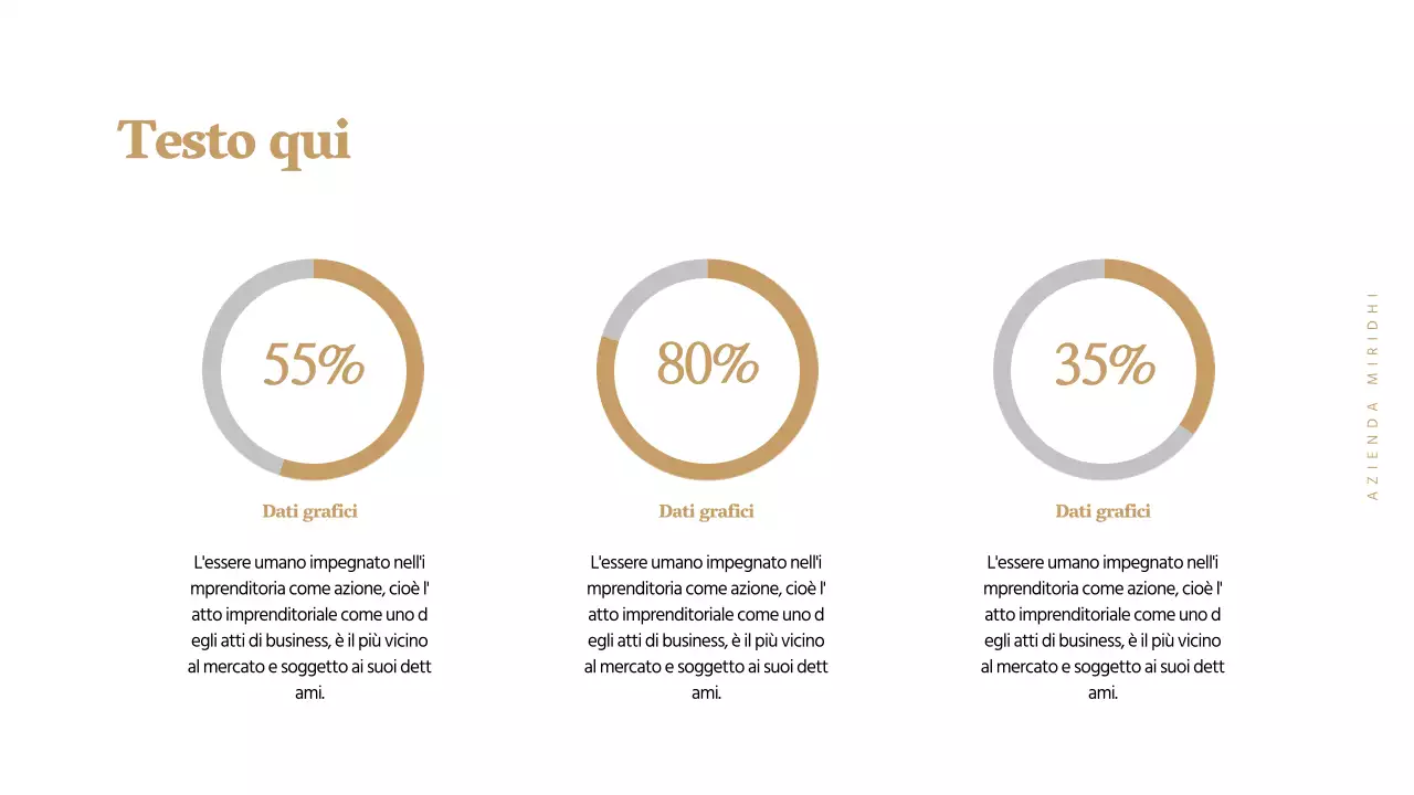 Un grafico semplice in marrone e grigio