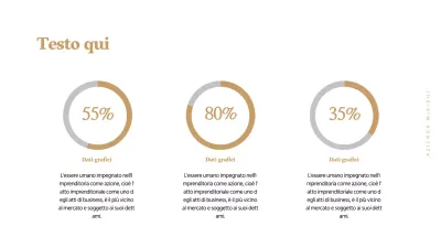 Un grafico semplice in marrone e grigio