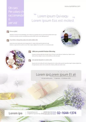 Guidate e promuovete il vostro centro massaggi con una foto emozionale in viola.