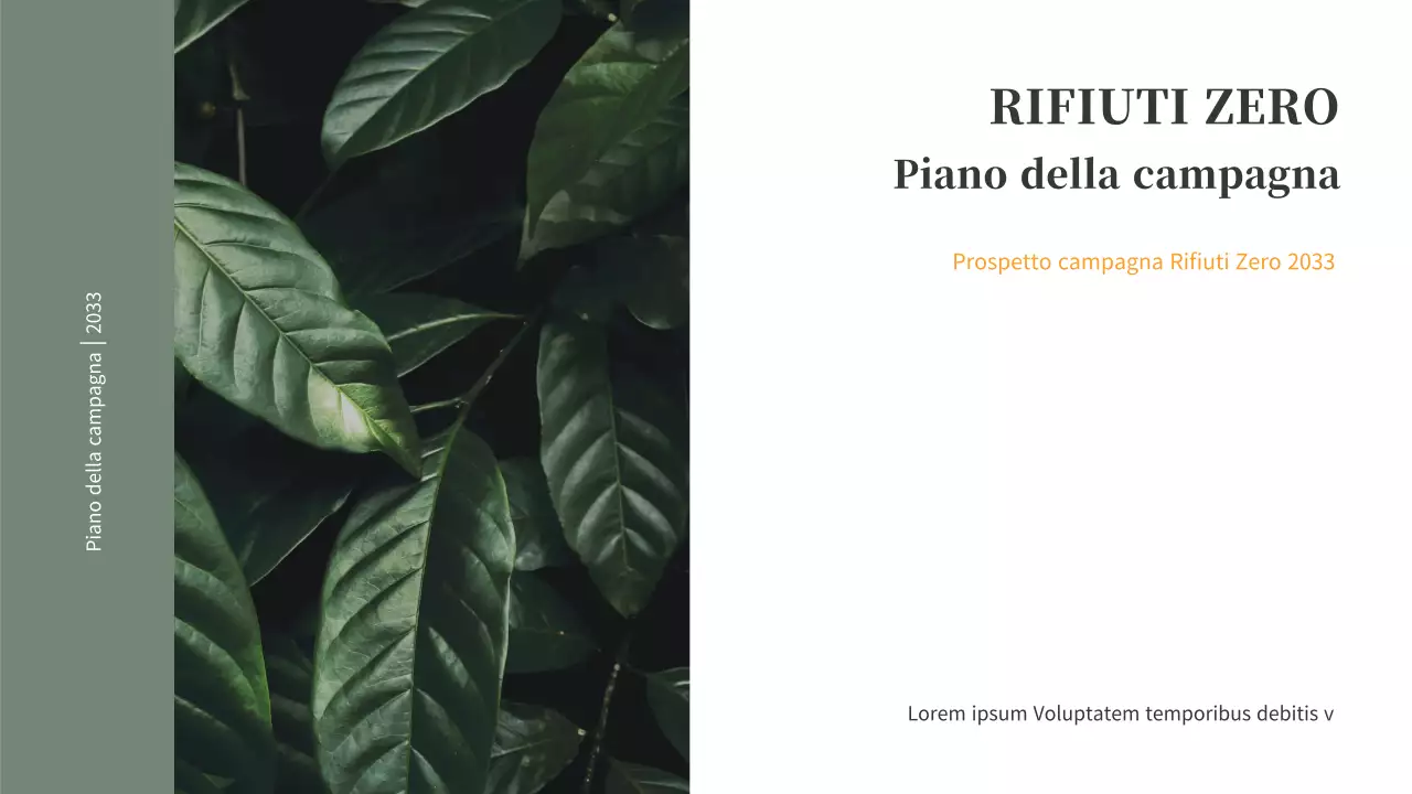 Un semplice brief per la campagna "zero rifiuti" in verde tenue