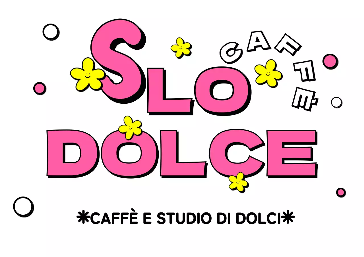 Design di un negozio di dolci di concezione adolescenziale in rosa caldo e giallo