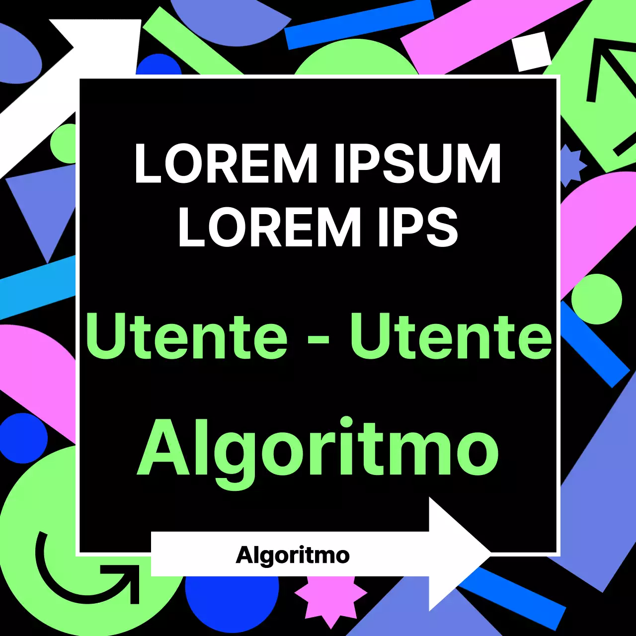 Sull'algoritmo di raccomandazione per le forme geometriche nere e colorate